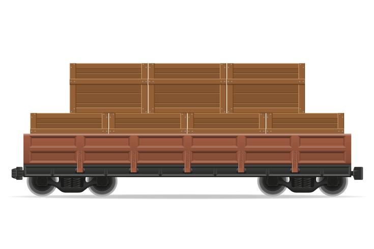 illustrazione di vettore del treno di carrozza ferroviaria