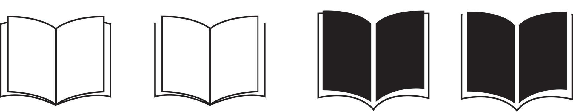 set di icone del libro. simbolo del libro semplice. vettore