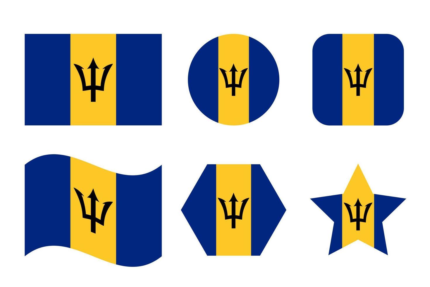 bandiera barbados semplice illustrazione per il giorno dell'indipendenza o l'elezione vettore