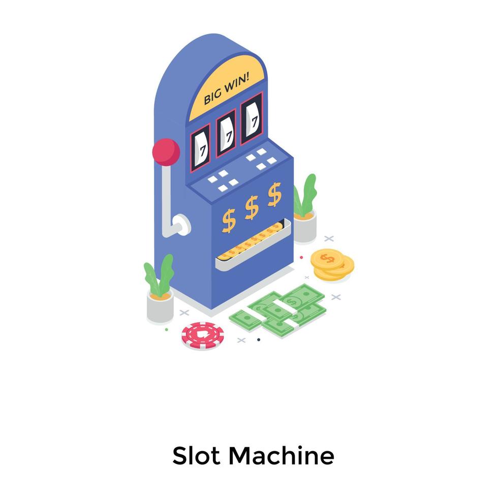 concetti di slot machine vettore