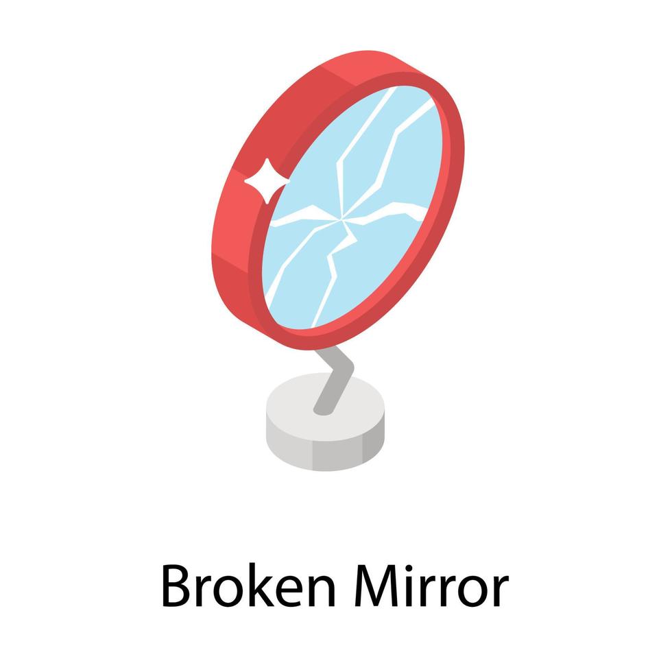 concetti di specchio rotto vettore