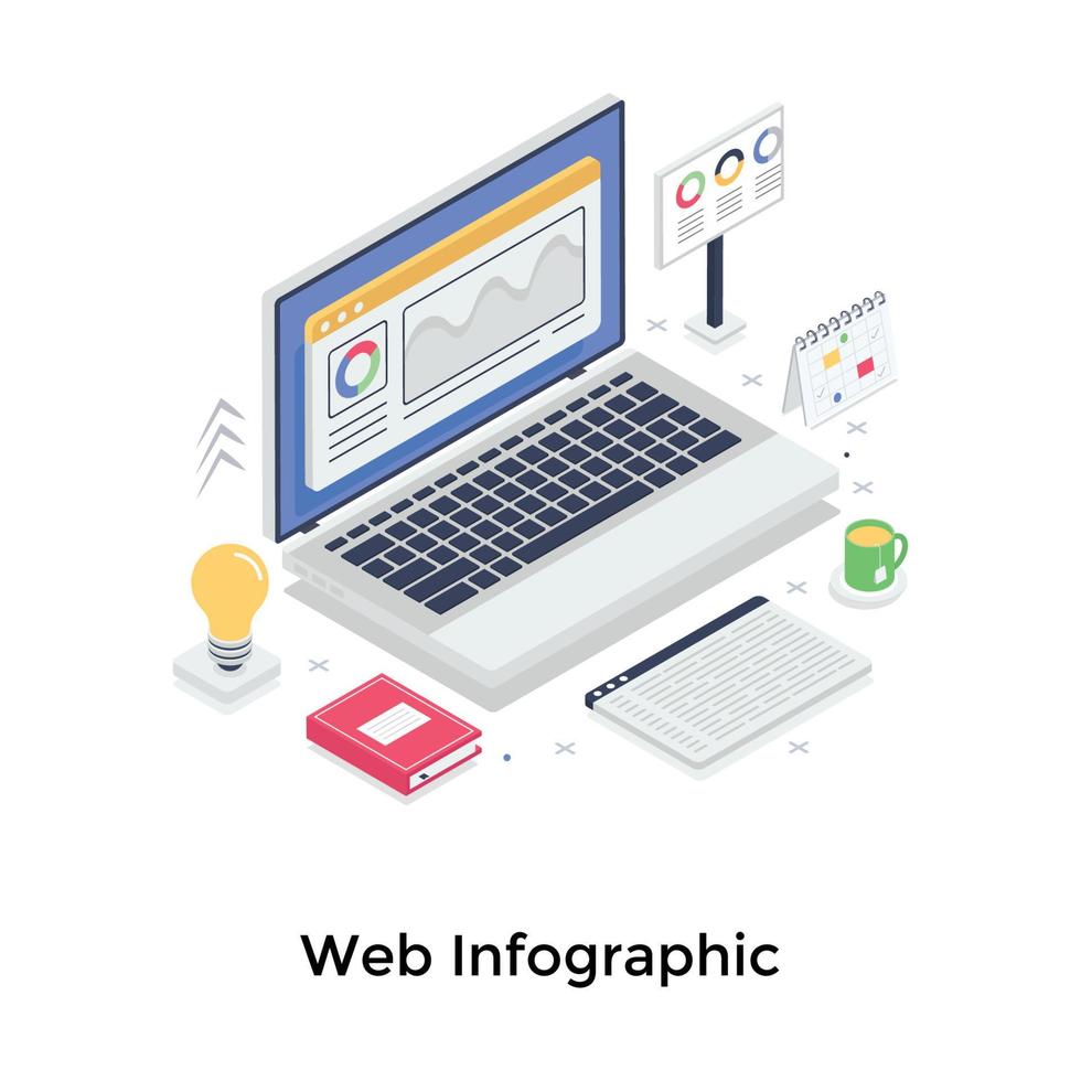 concetti di infografica web vettore