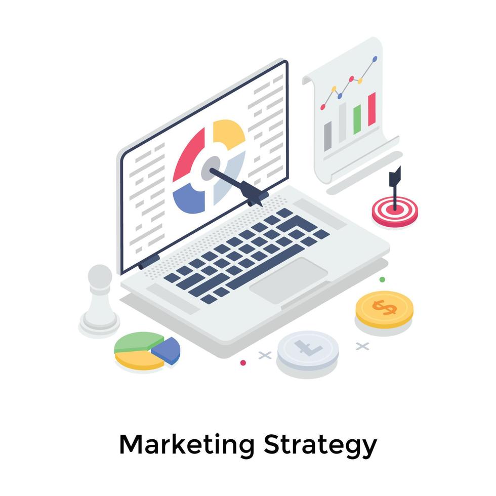 concetti di strategia di marketing vettore