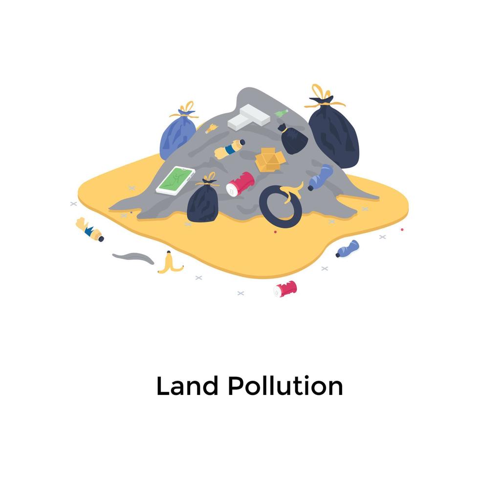 concetti di inquinamento del suolo vettore