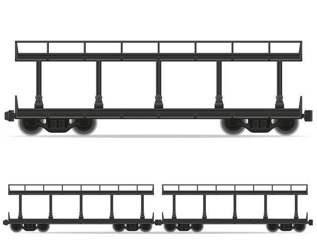 illustrazione di vettore del treno di carrozza ferroviaria