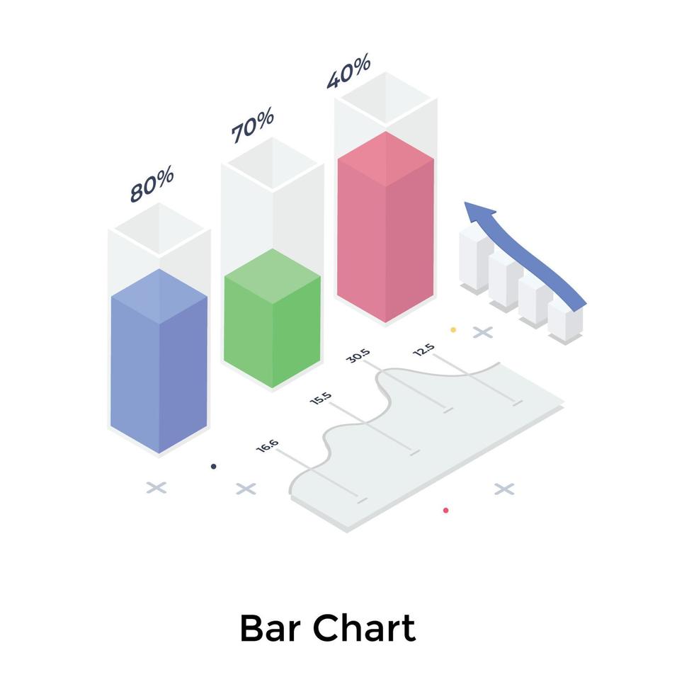 concetti del grafico a barre vettore