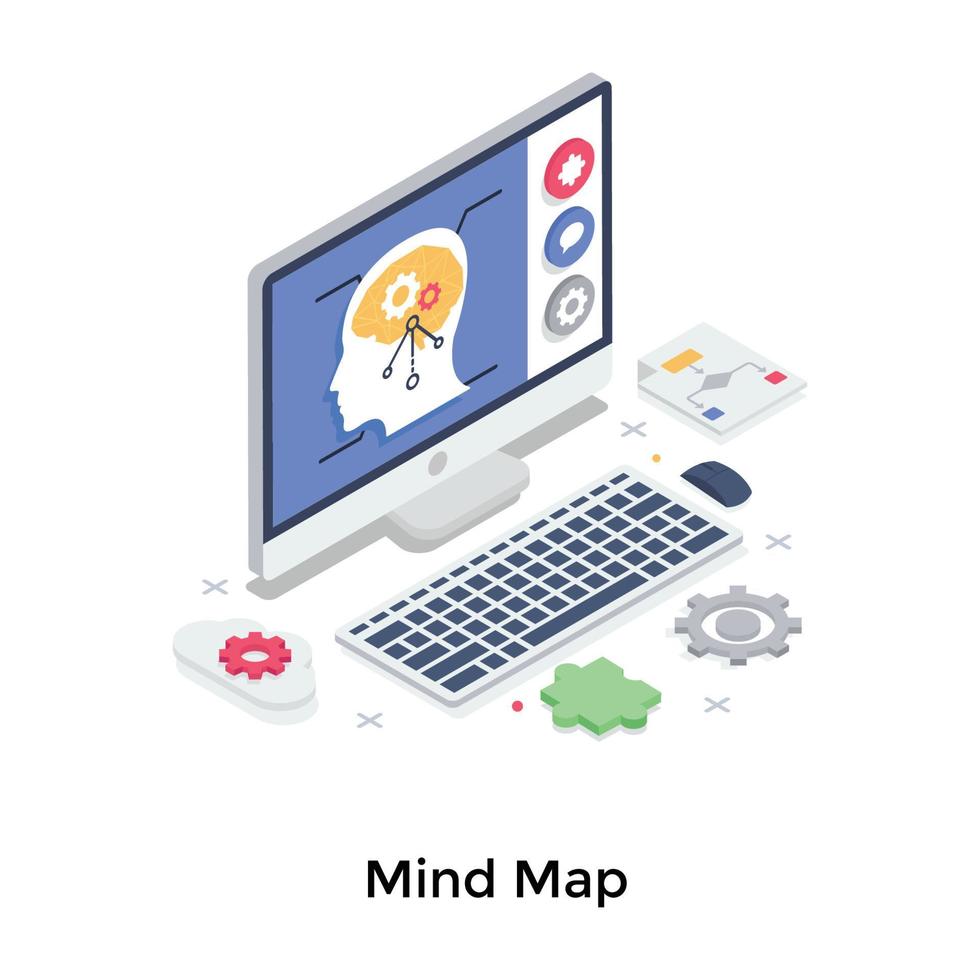concetti di mappe mentali vettore