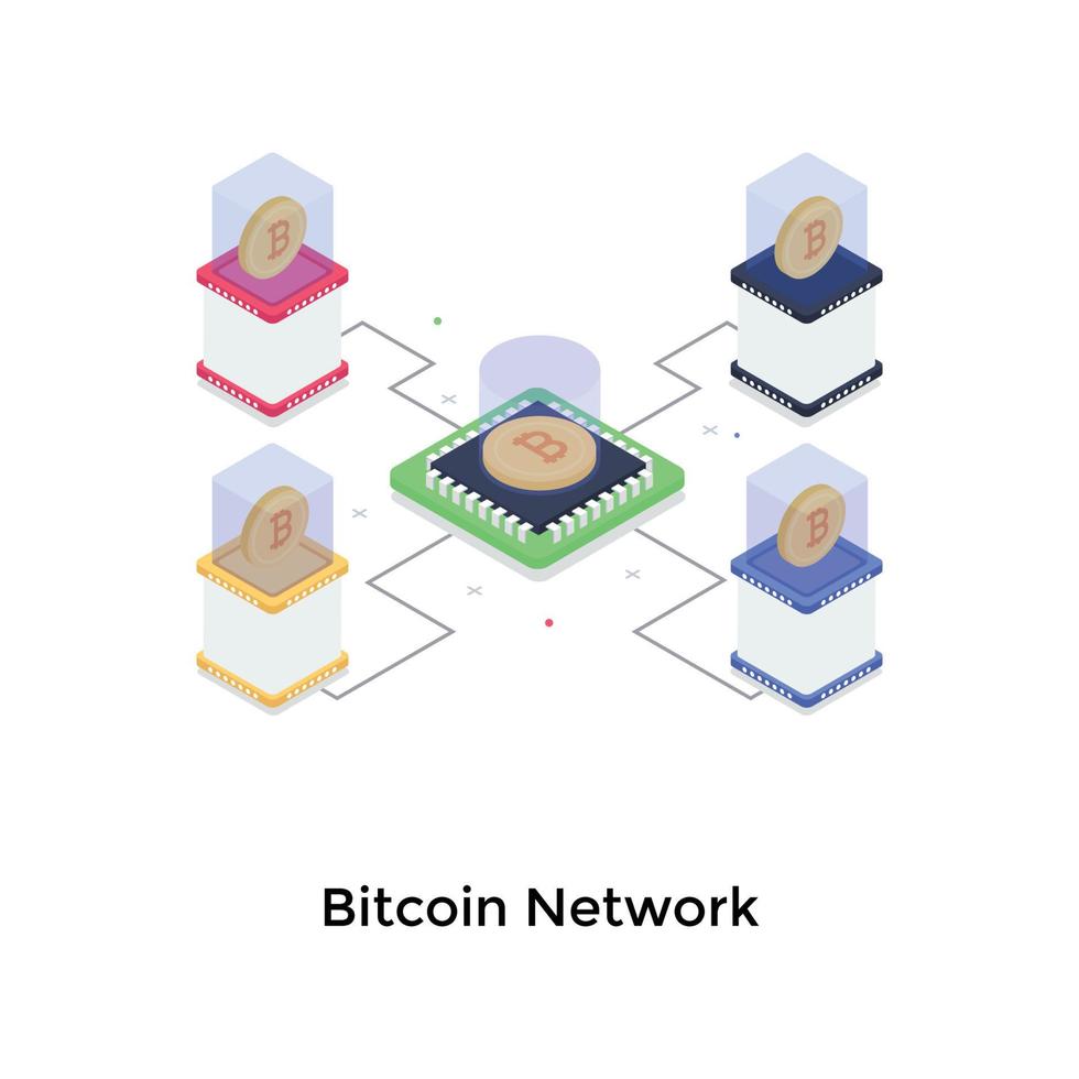 concetti di rete bitcoin vettore