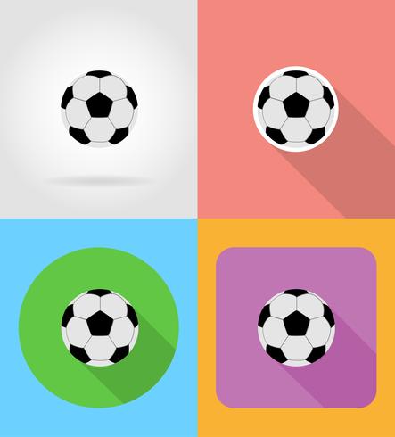 icone piane di calcio calcio pallone illustrazione vettoriale