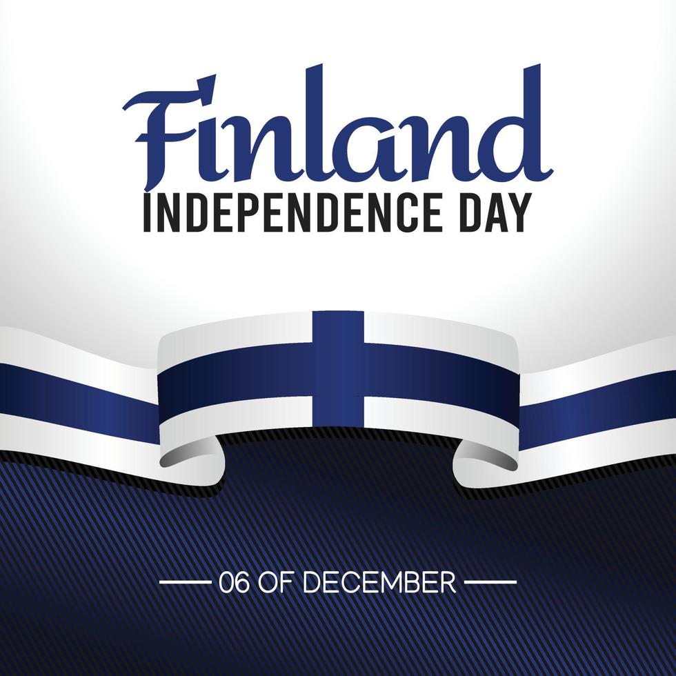 illustrazione vettoriale del giorno dell'indipendenza della Finlandia. adatto per poster e banner di biglietti di auguri.