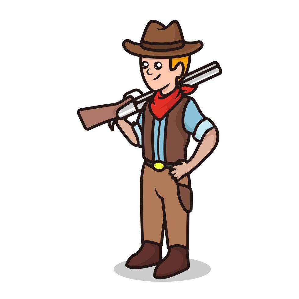 design carino da cowboy vettore