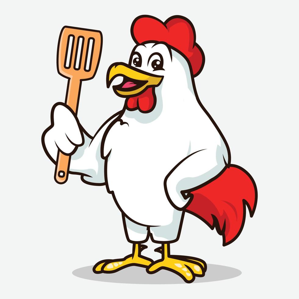 mascotte di pollo gallo vettore