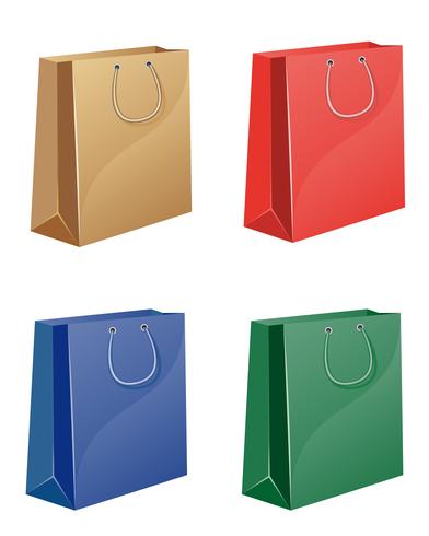 shopping bag colorata vettore