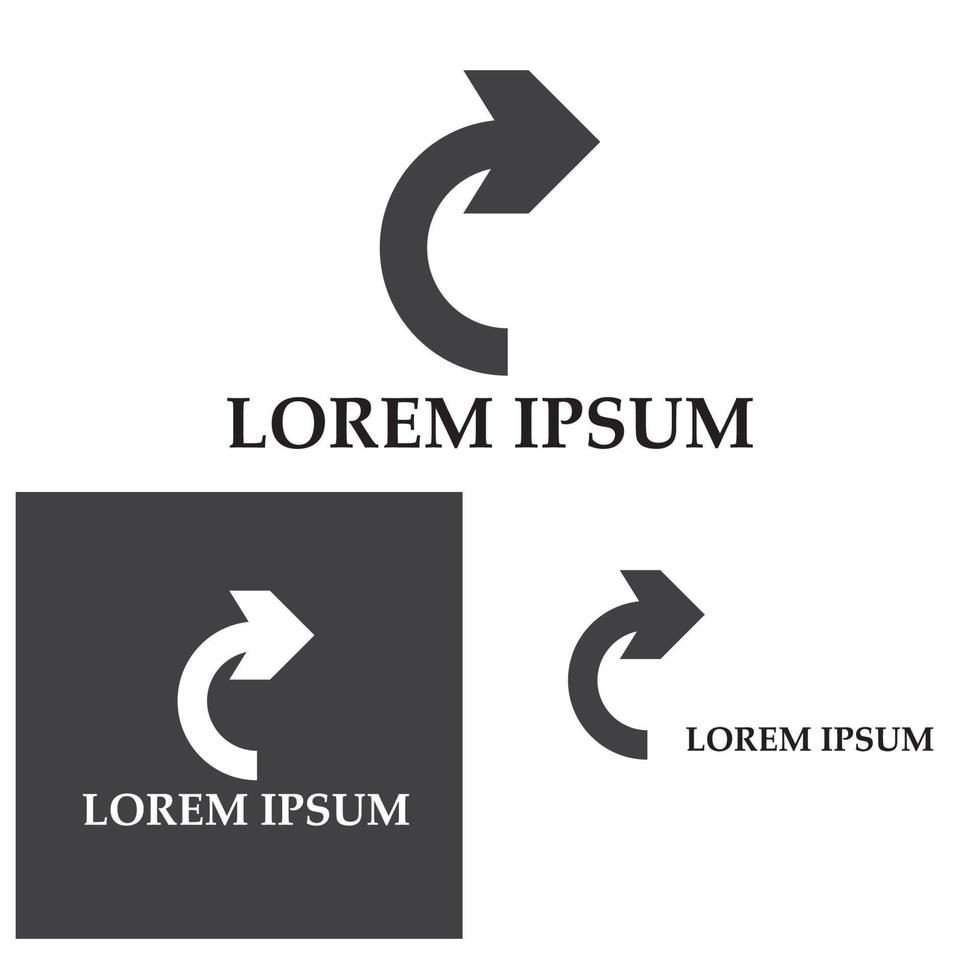 freccia illustrazione vettoriale icona logo modello di progettazione