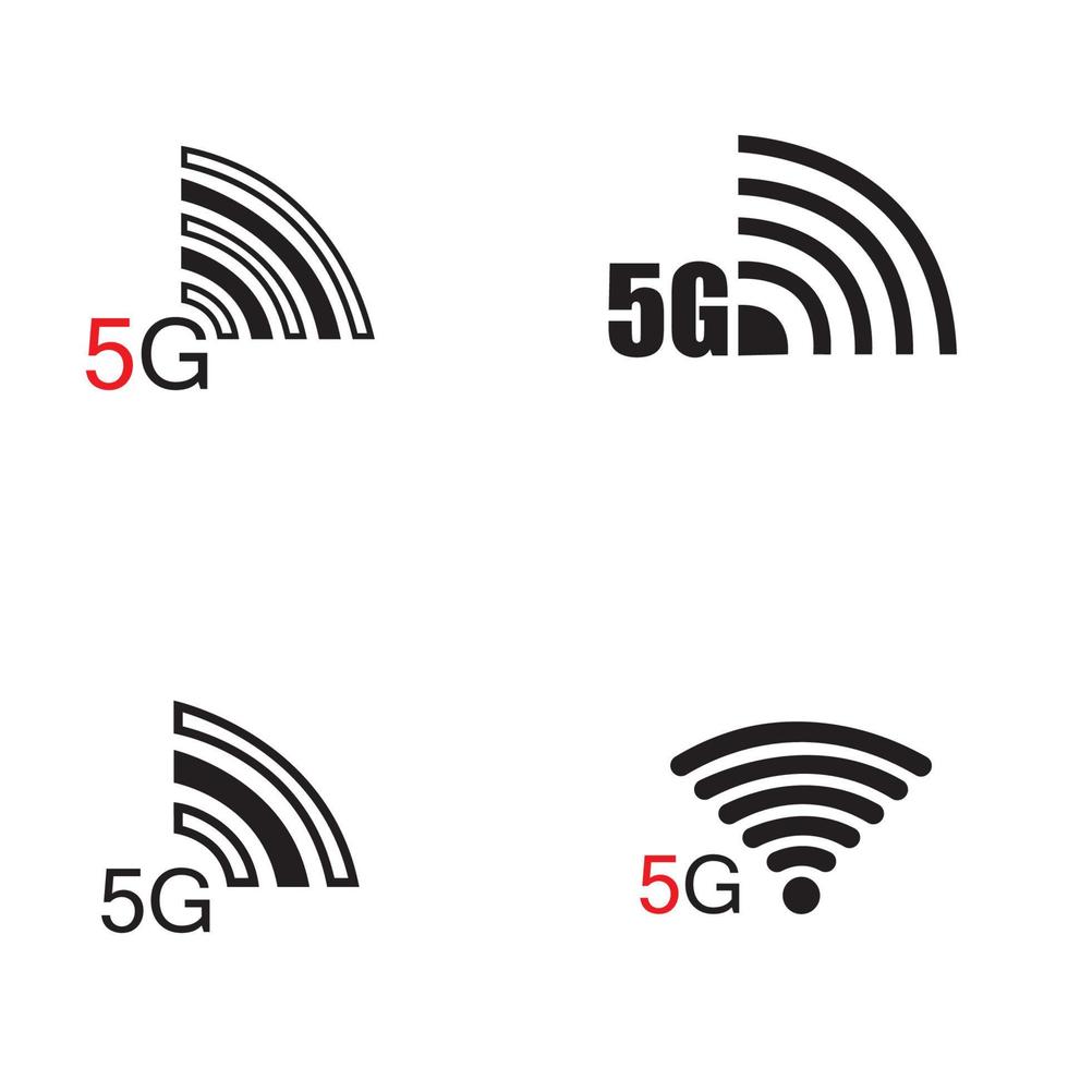 5g icona vettore design piatto