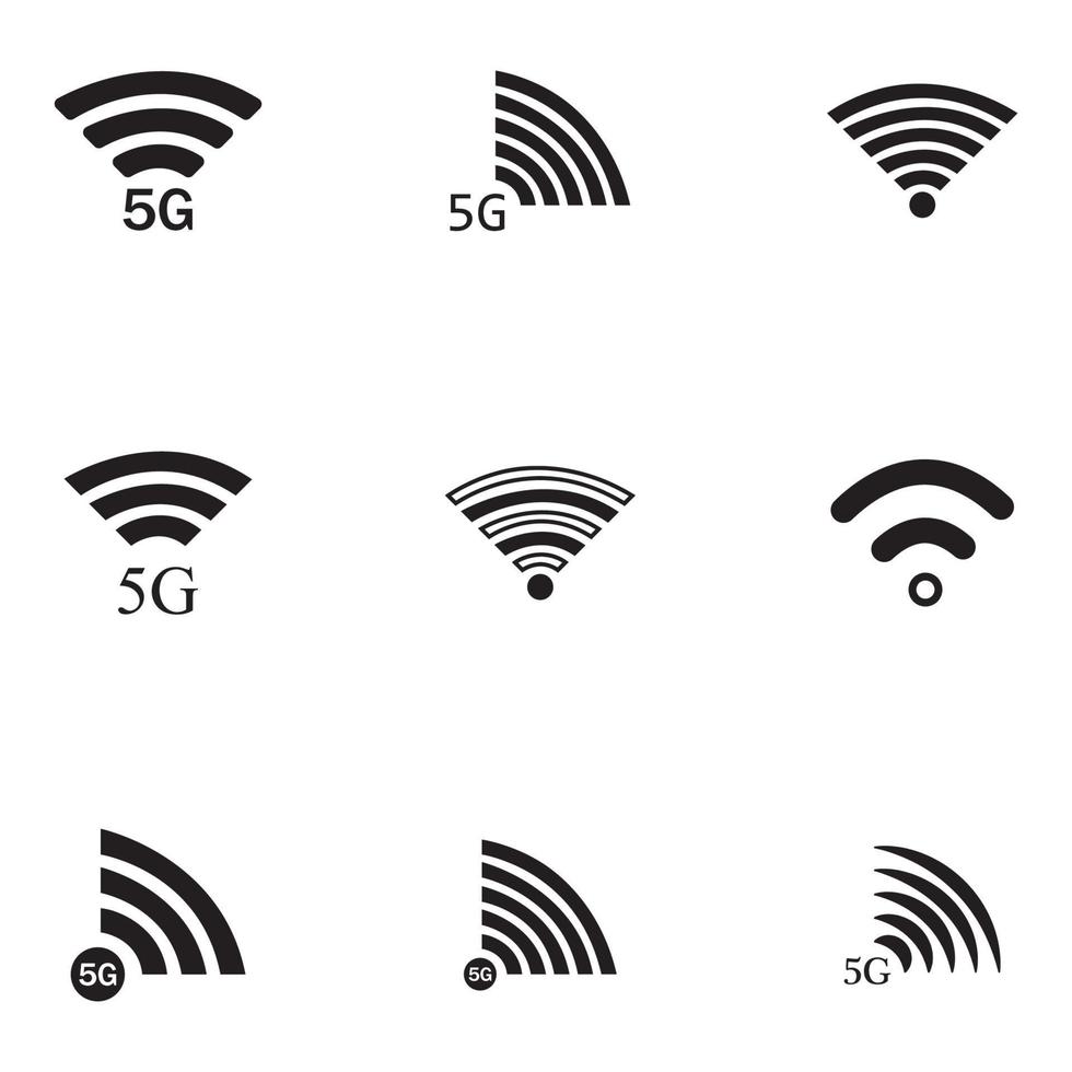 vettore modello logo design wireless