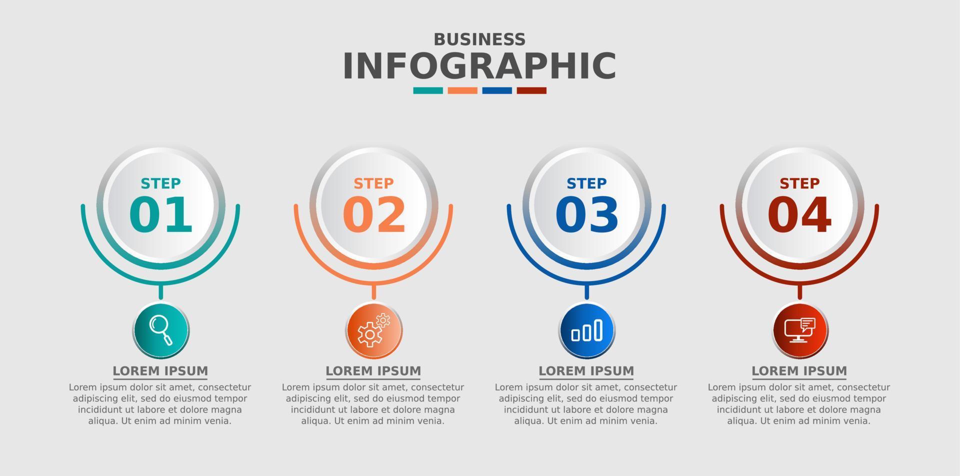 design moderno del modello di infografica aziendale vettore