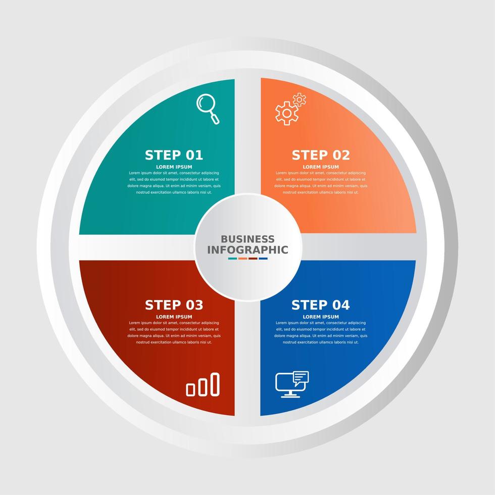 design moderno del modello di infografica aziendale vettore