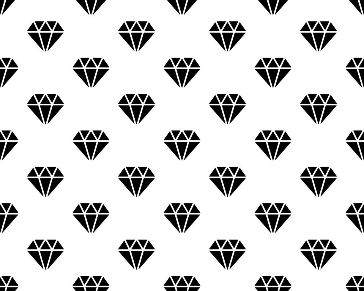 modello di diamanti neri su sfondo bianco vettore. modello icona gioielli isolato su bianco vettore