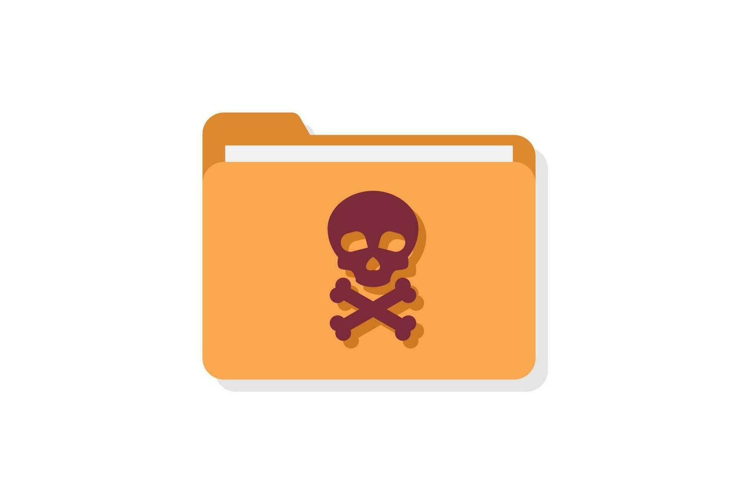 cartella file virus malware icona vettore