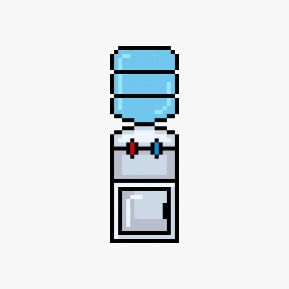 refrigeratore d'acqua in stile pixel art vettore