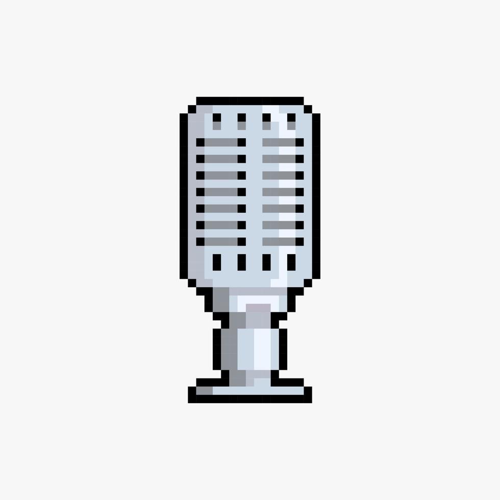 microfono pixel art vettore