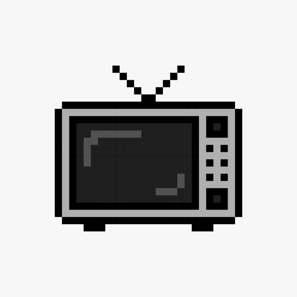 televisione in stile pixel art vettore