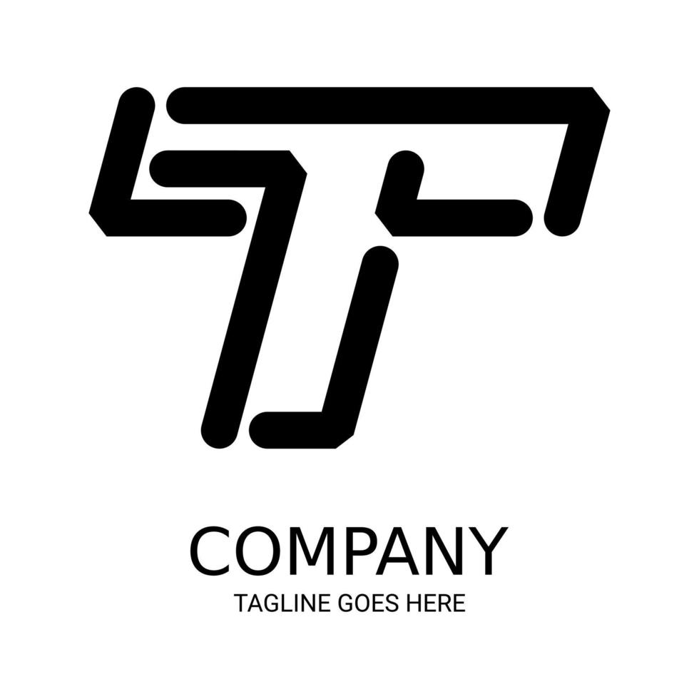 design semplice del logo della lettera t. perfetto per magliette, ecc. vettore