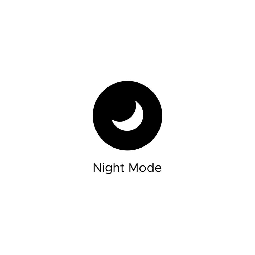 vettore icona modalità notte. simbolo del segno di luna crescente