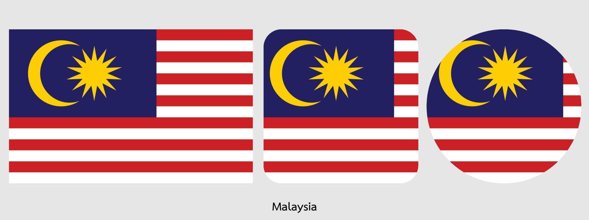 bandiera della Malesia, illustrazione vettoriale