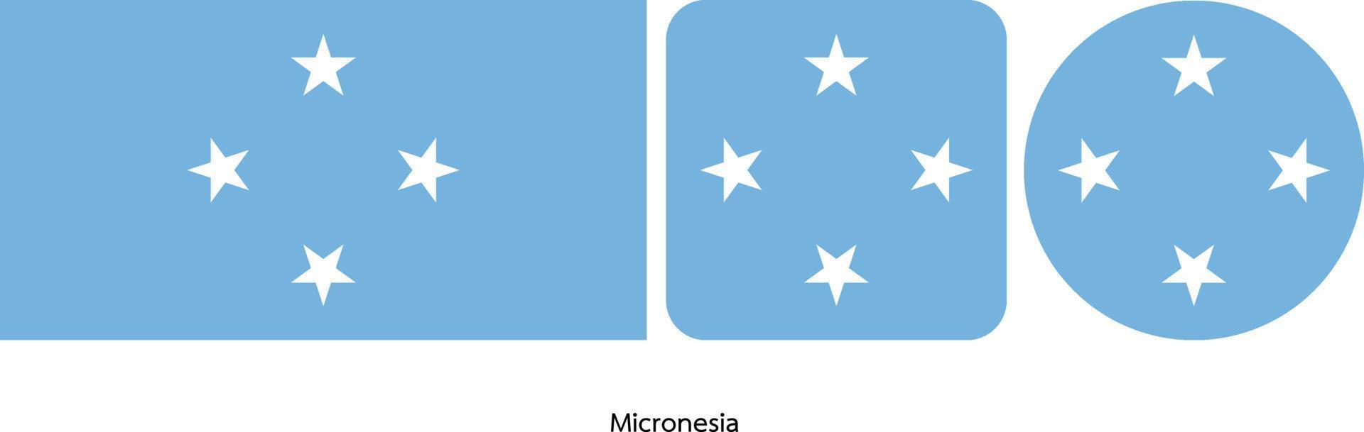 bandiera della micronesia, illustrazione vettoriale