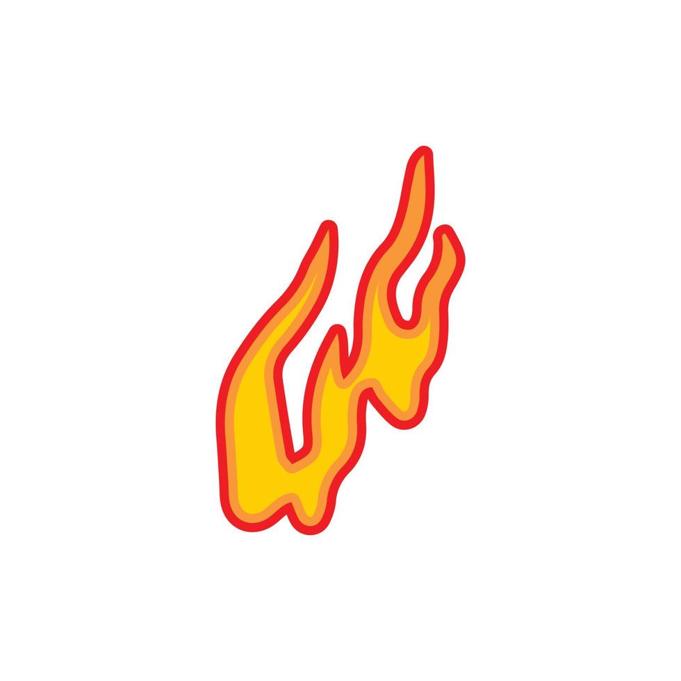 fuoco fiamme icone vettoriali design piatto