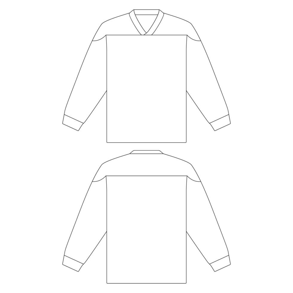 modello pratica hockey jersey illustrazione vettoriale disegno piatto contorno