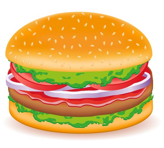 illustrazione vettoriale di hamburger