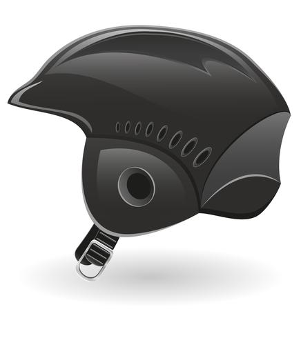 illustrazione vettoriale di sci casco