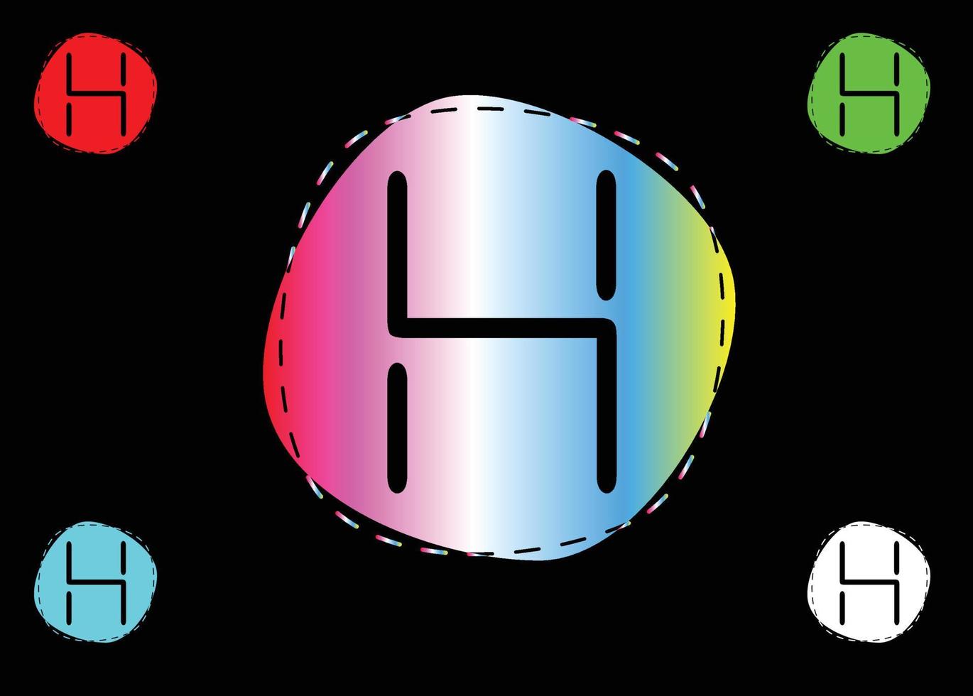 logo della lettera h e modello di progettazione dell'icona vettore