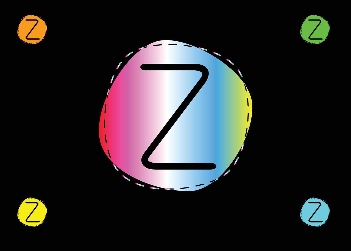 logo della lettera z e modello di progettazione dell'icona vettore