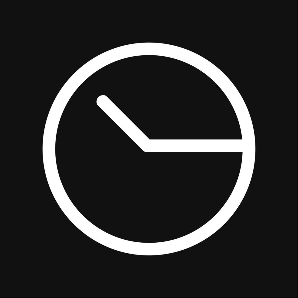 orologio con frecce icona vettoriale linea spessa