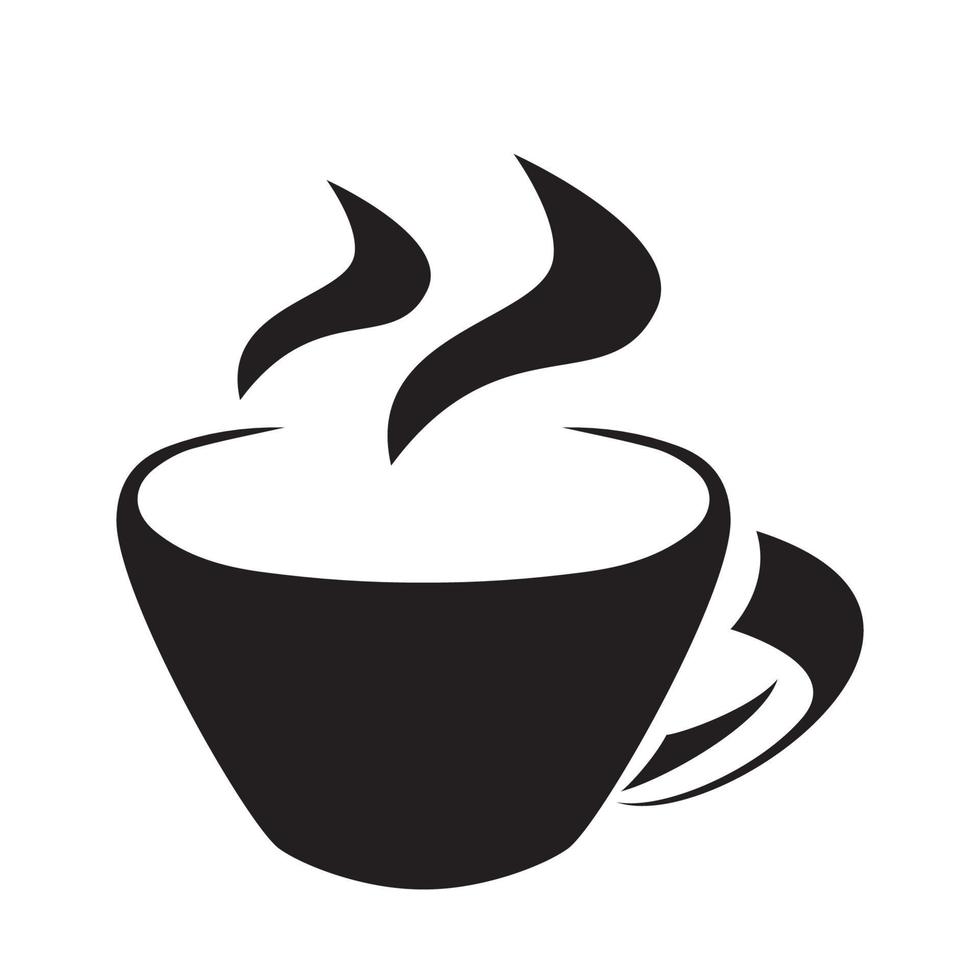 illustrazione della tazza di caffè caldo vettore