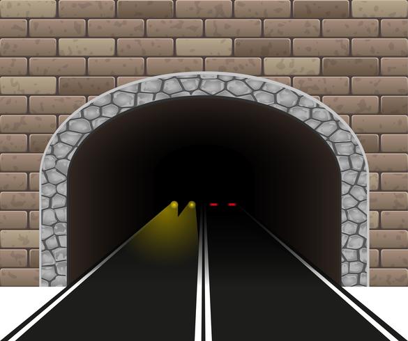 illustrazione di vettore del tunnel dell&#39;automobile