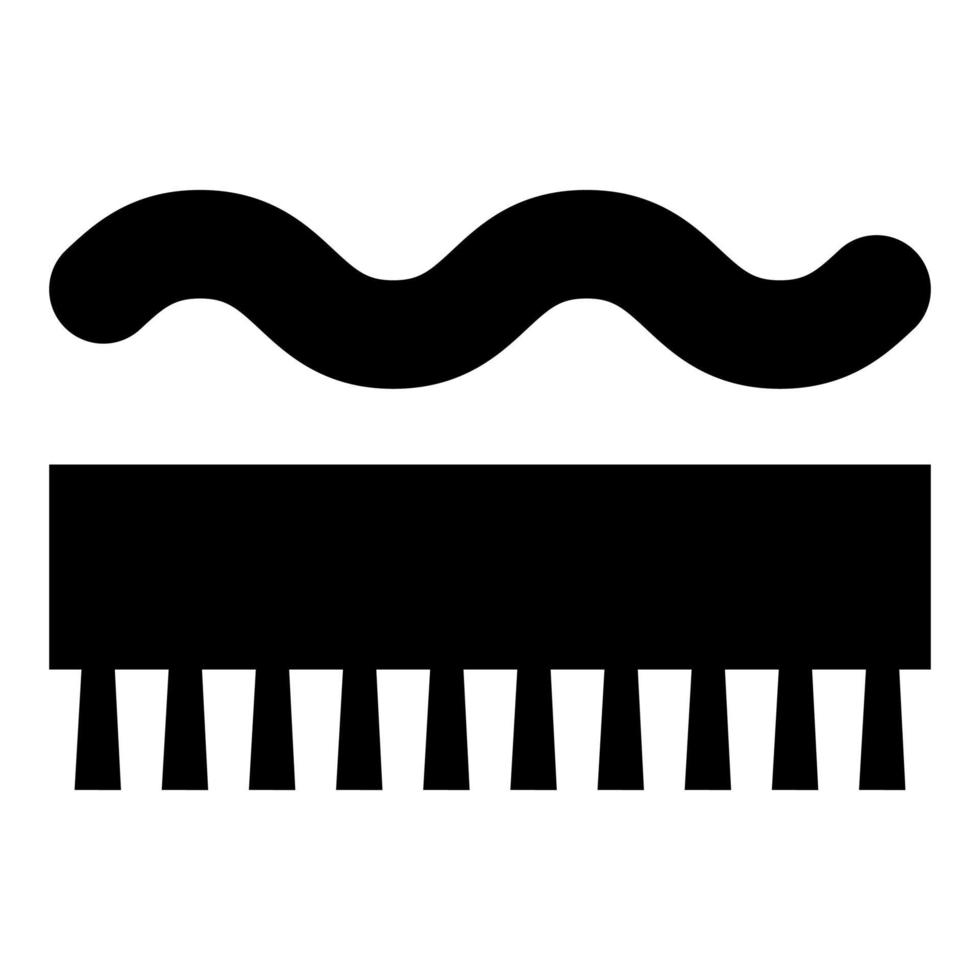 resistente all'abrasione per la spazzolatura della scopa designazione sulla carta da parati icona simbolo colore nero illustrazione vettoriale immagine in stile piatto