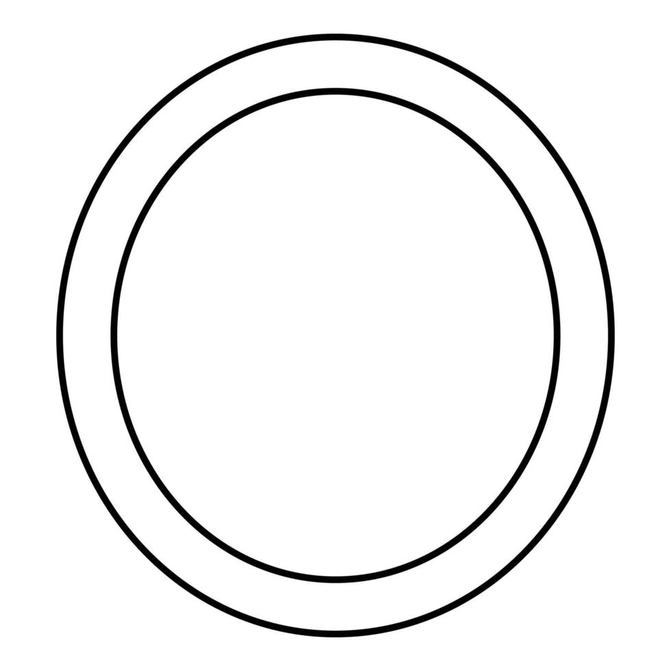 omicron simbolo greco lettera maiuscola carattere maiuscolo icona contorno colore nero illustrazione vettoriale immagine in stile piatto