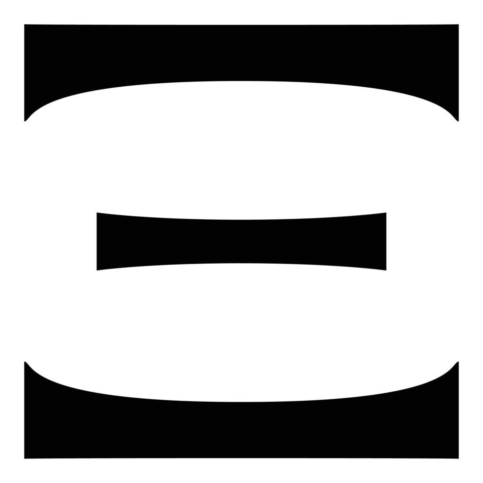 ksi simbolo greco lettera maiuscola carattere maiuscolo icona colore nero illustrazione vettoriale immagine in stile piatto