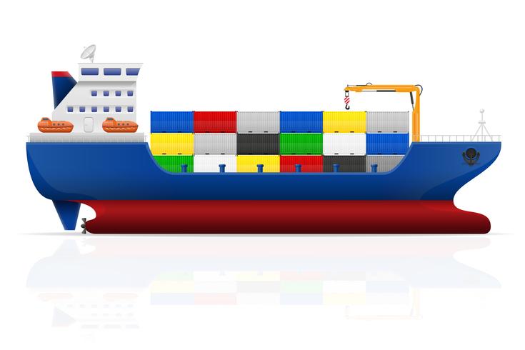 illustrazione vettoriale di nave cargo nautico