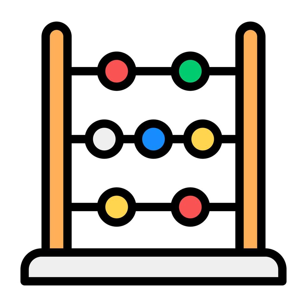 educazione primaria al conteggio, icona dell'abaco vettore