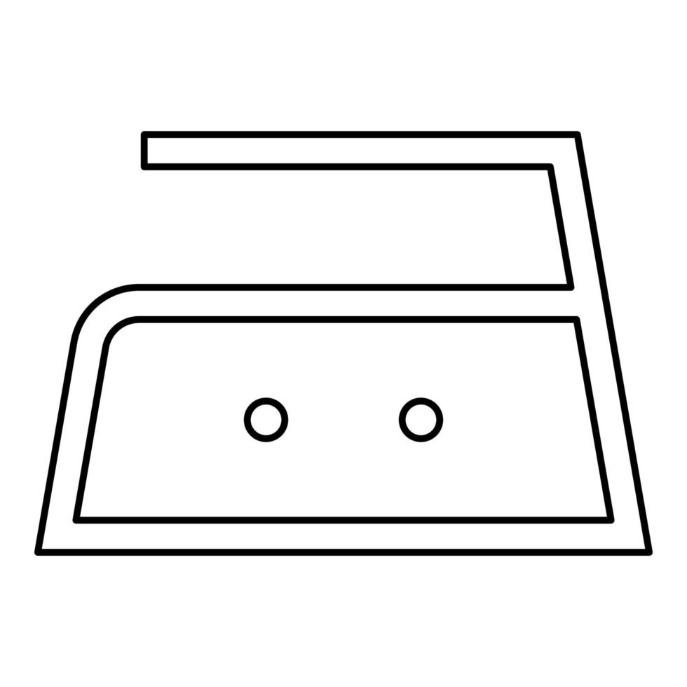 la stiratura è consentita a temperatura media fino a centocinquanta 150 gradi simboli per la cura dei vestiti concetto di lavaggio icona segno di lavanderia contorno colore nero illustrazione vettoriale immagine in stile piatto