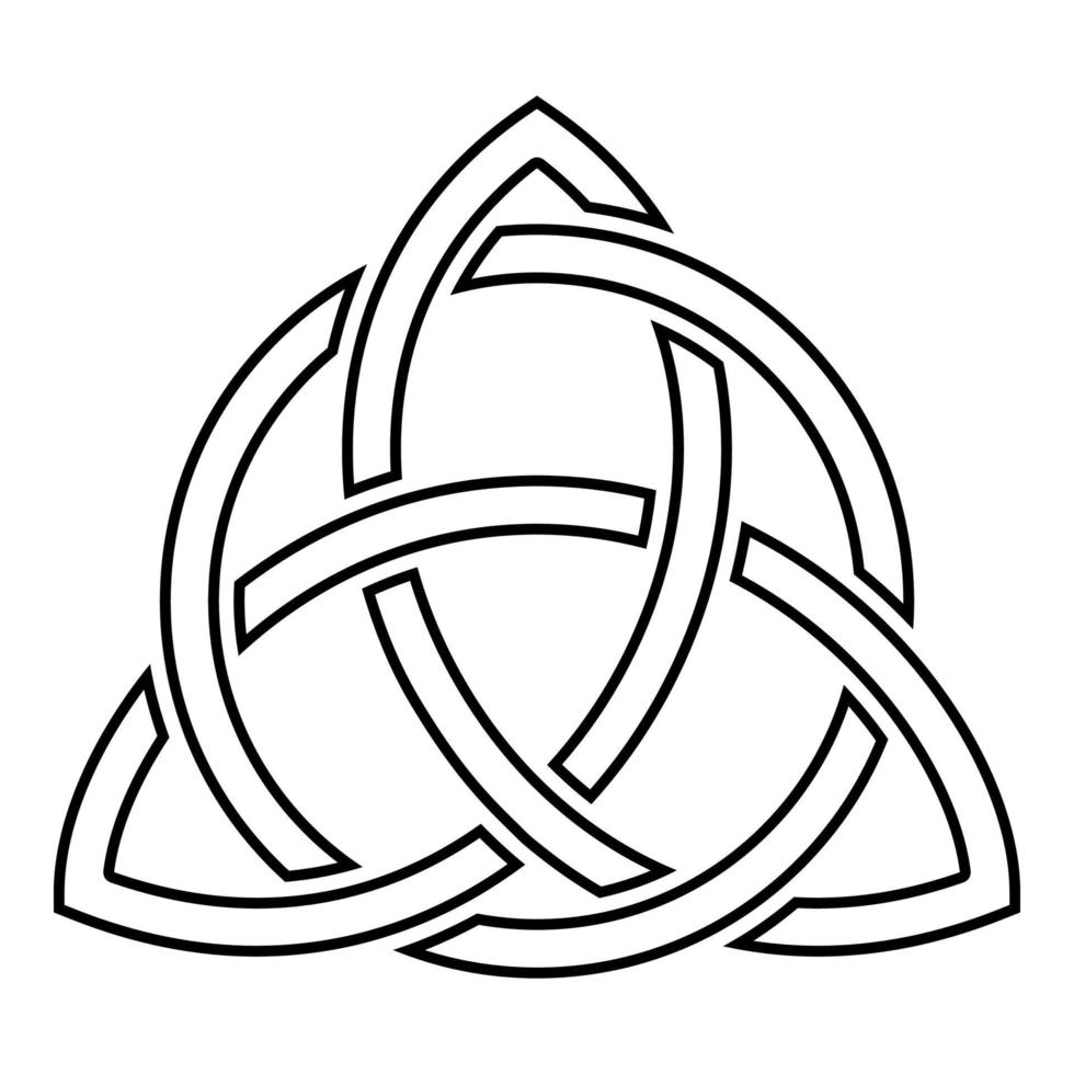 triquetra in cerchio trikvetr a forma di nodo trinità vettore