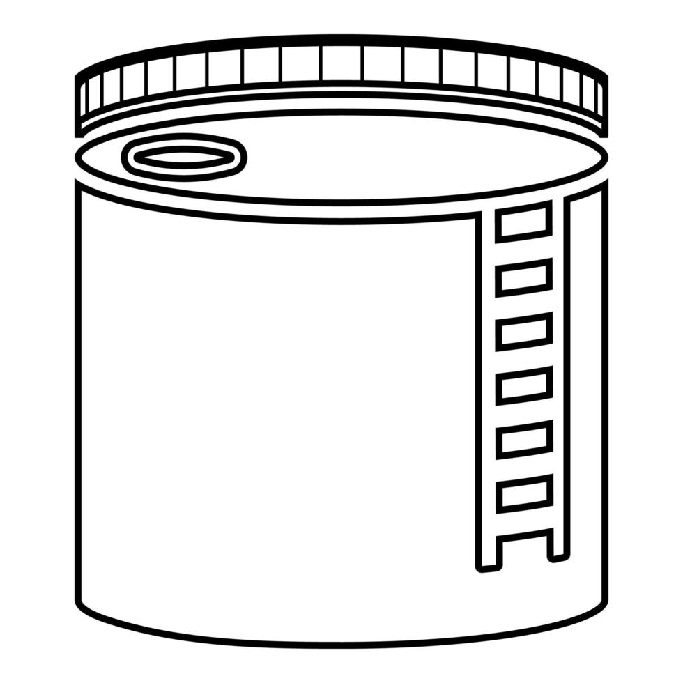 serbatoio con icona dell'olio di riscaldamento del serbatoio di stoccaggio dell'olio vettore