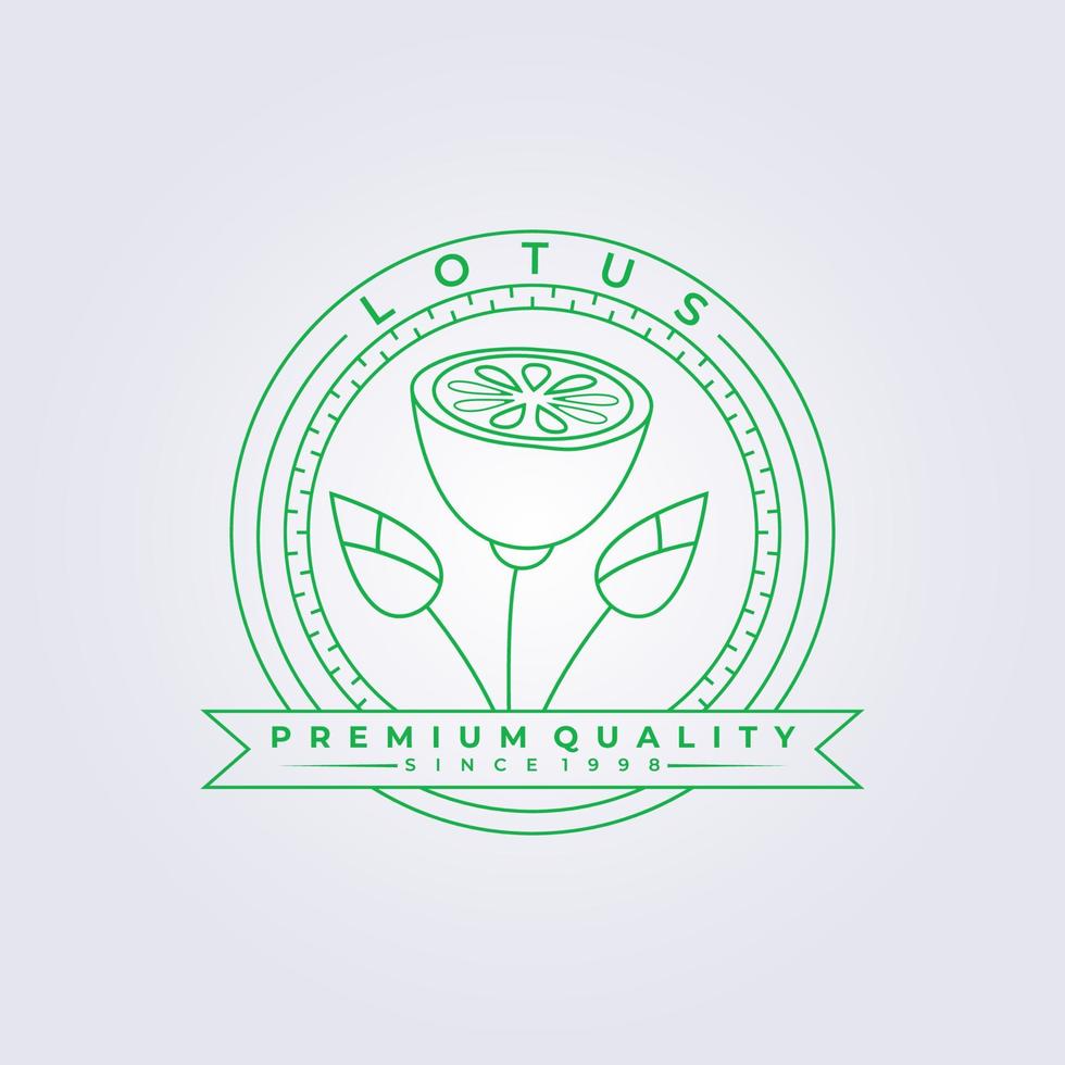 disegno semplice dell'illustrazione di vettore del logo della testa di loto