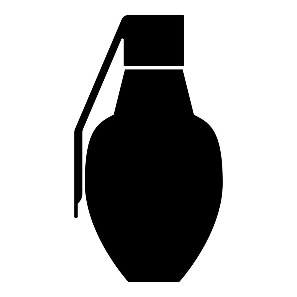 illustrazione di colore nero dell'icona della granata vettore